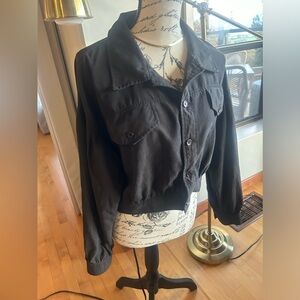 SHEIN size s black button up shirt/jacket with collar